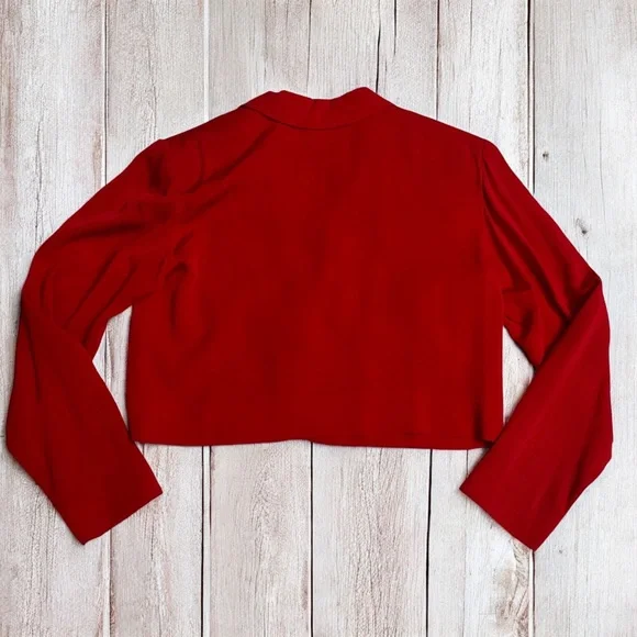 Vintage 80’s Nicole Miller Women’s 2-Piece Red Blazer Skirt Suit Set ~ Size 10 - Picture 6 of 10